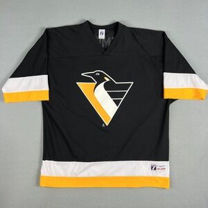 VTG Pittsburgh Penguins Mario Lemieux Practice Jersey Mens XXL‎ 1990s Logo 7 USA